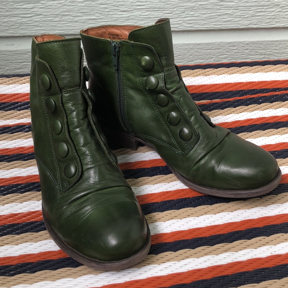 Miz Mooz green Louise boot 7.5
